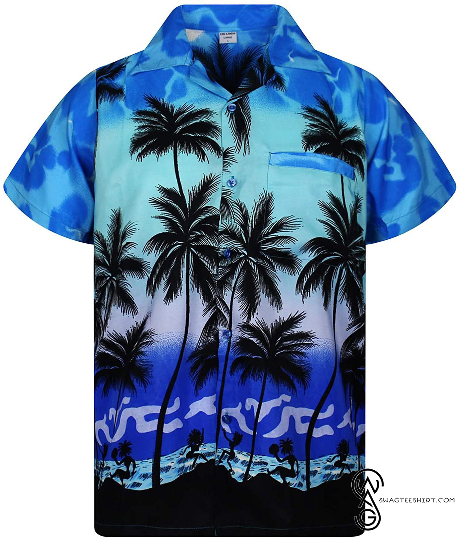 [Top Trending] Funky Aloha Hawaiian Summer Beach Print Parrot Turkis Flowers Shirt